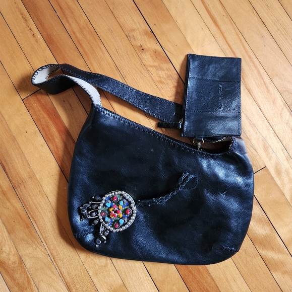 Green Hills leather over the shoulder purse - Picture 3 of 6